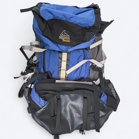 VTG Gregory Forester Hiking Backpack Size M Blue & Black Gorpcore Lightweight